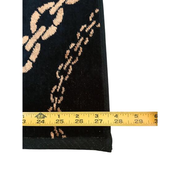 NEW Juicy Couture LARGE Bath Beach Towel Luxe Equestrian Gold Chains Regency Spa - Picture 11 of 14